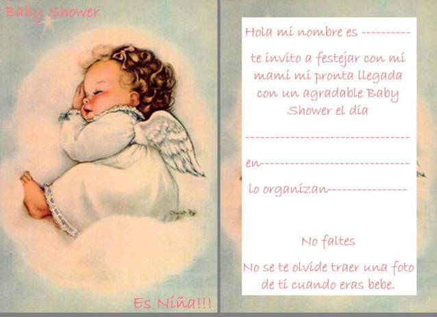 texto para invitaciones de baby shower. RE: Necesito texto para